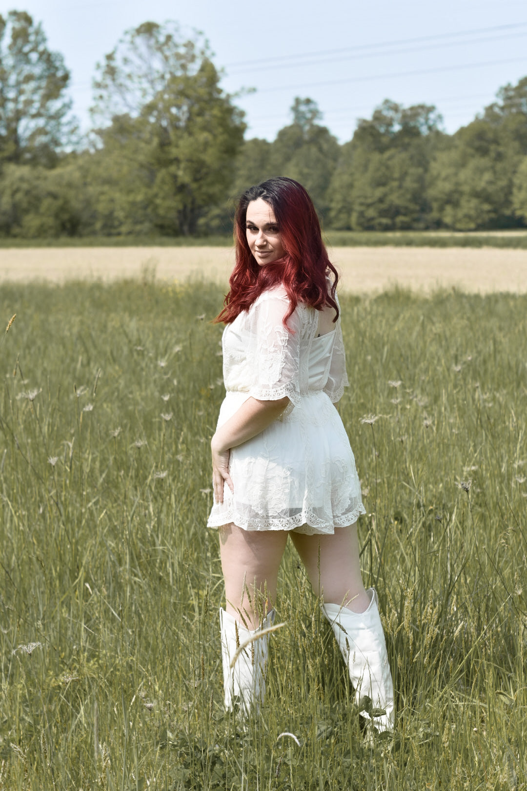 The Lucy Lace Romper