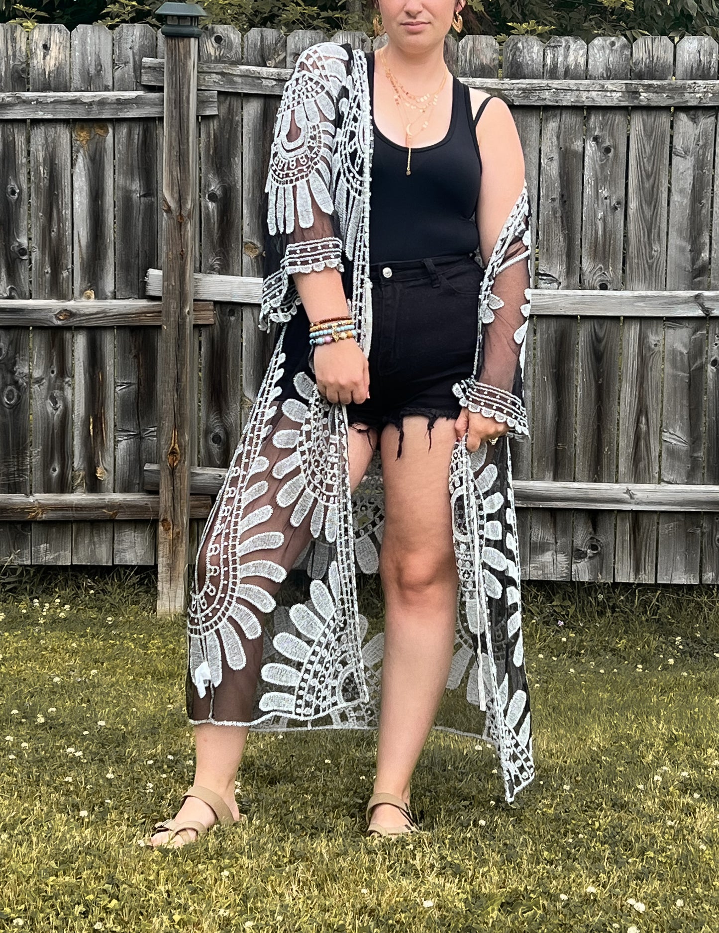 The Ember Lace Kimono